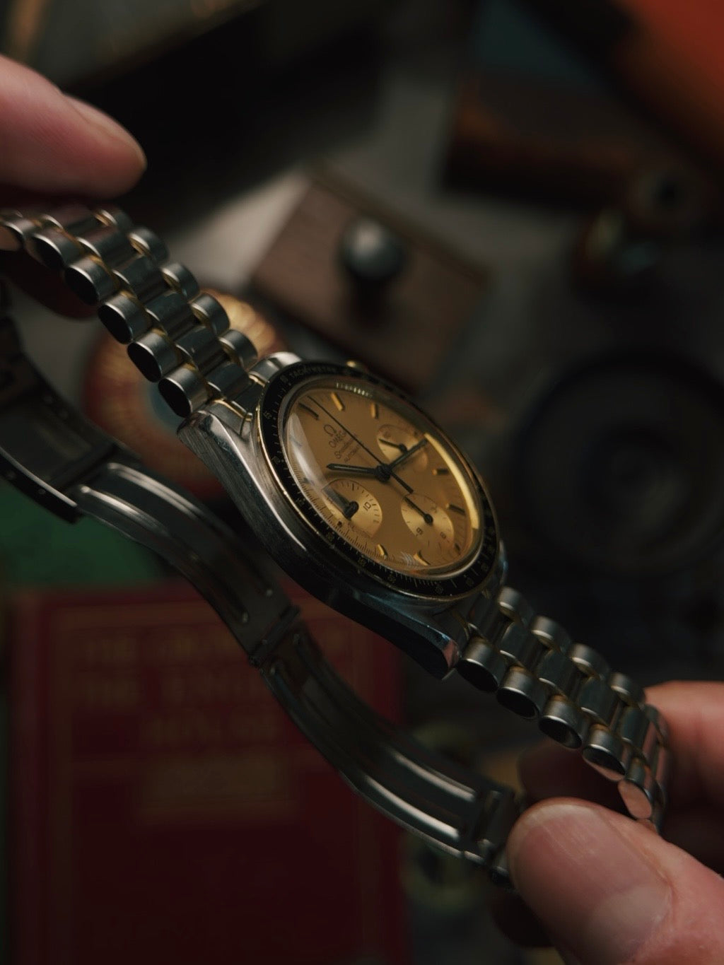 OMEGA Speedmaster 18k Yellow Gold Two Tone 1990s
