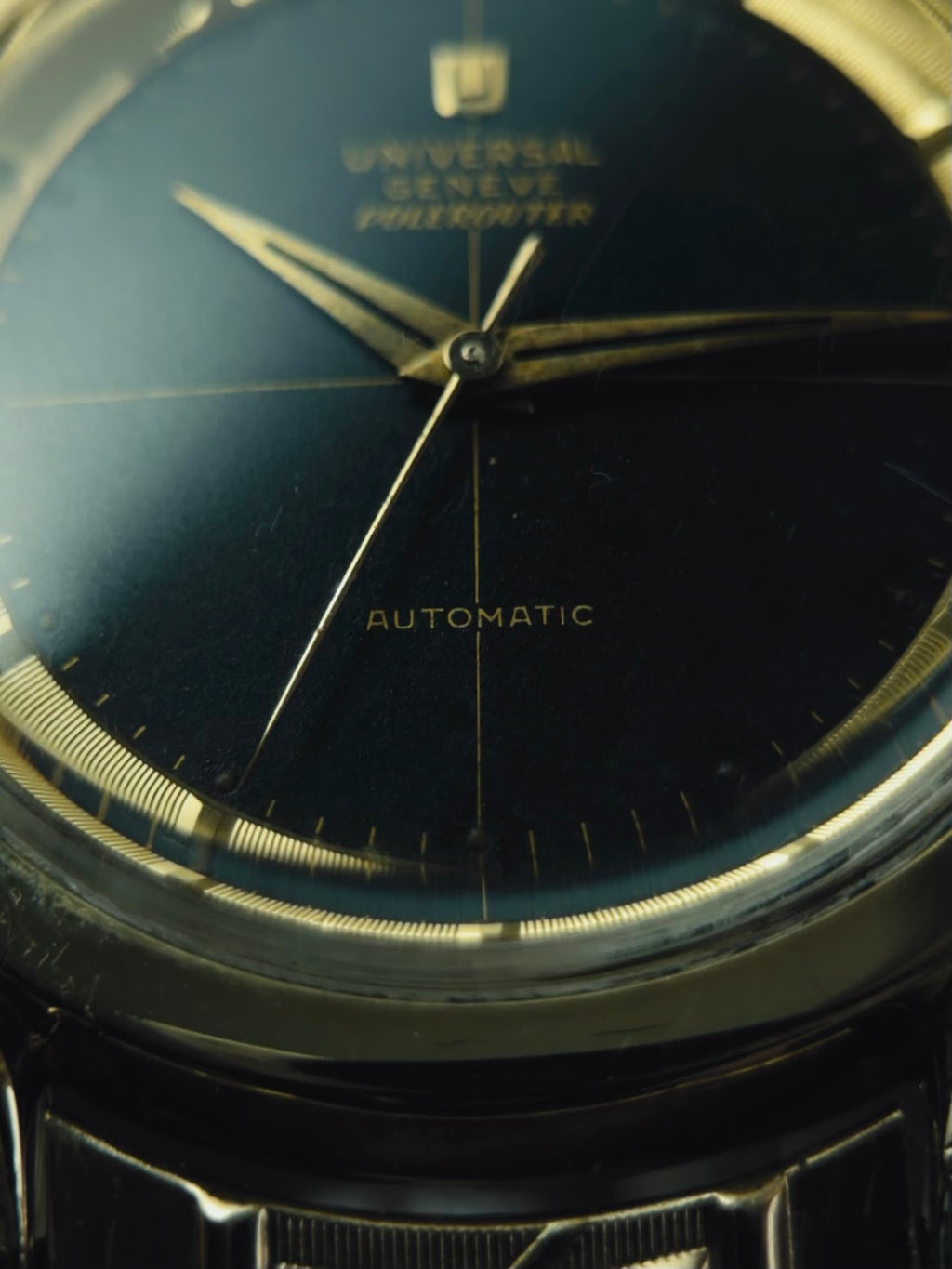 UNIVERSAL GENEVE POLEROUTER 20214 Gold Filled 1950s