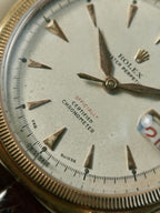 ROLEX 6105 Double Swiss Red Officially French 18K Rose Gold 1961s