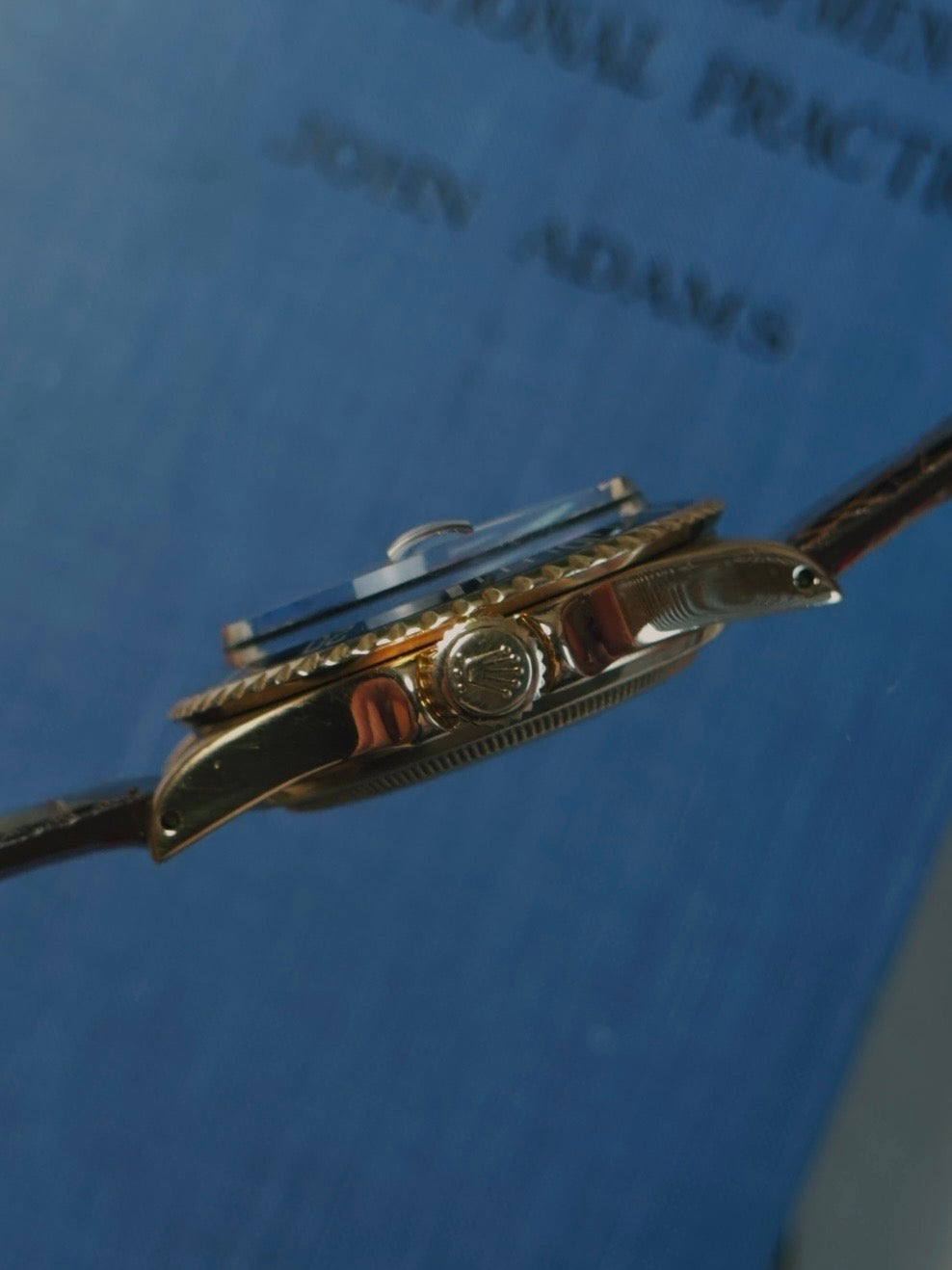 ROLEX 18k YG “PUPLE CHANGE” Nipple Blue Submariner Date 1973s