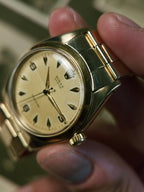 ROLEX 6422 Special Order Guilloché Dial 9K Gold 1959s