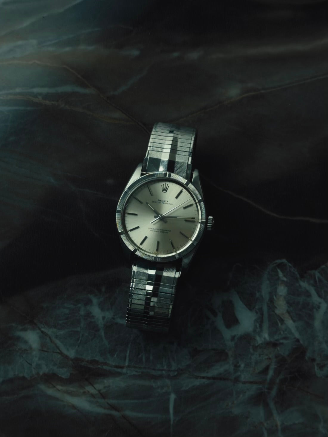 ROLEX Oyster Perpetual 1007 SS “PATINA DIAL” 1960-70s