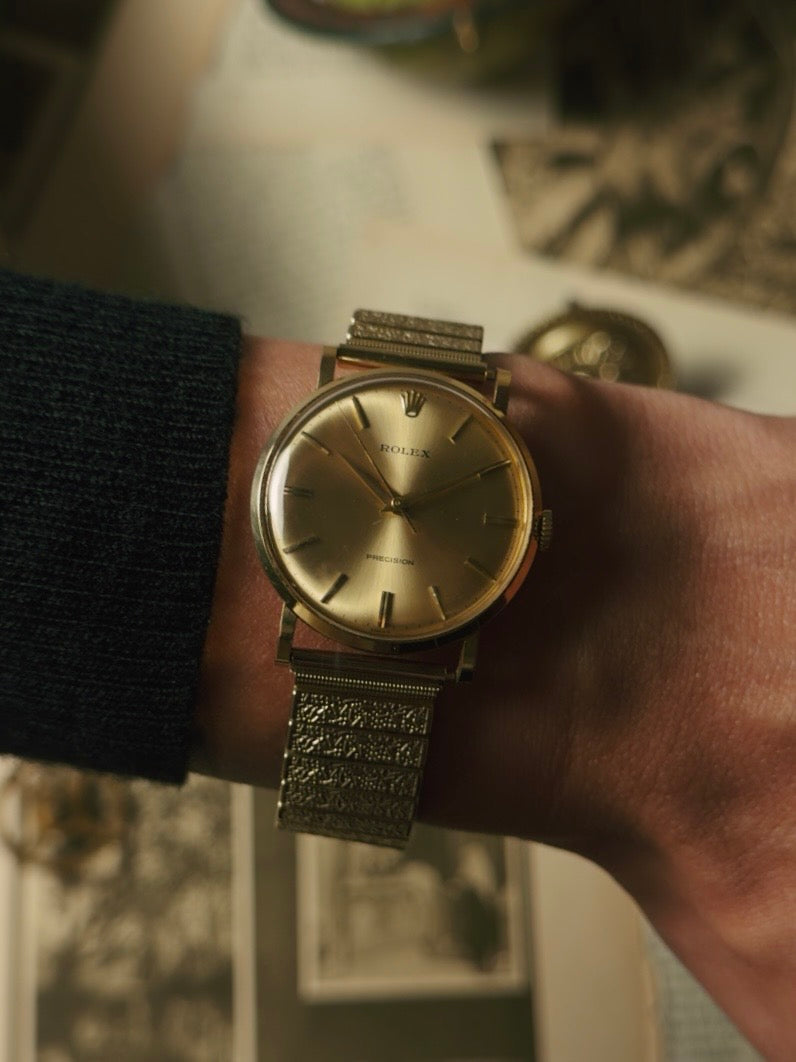 ROLEX 9659 Precision 18k Yellow Gold 1965s