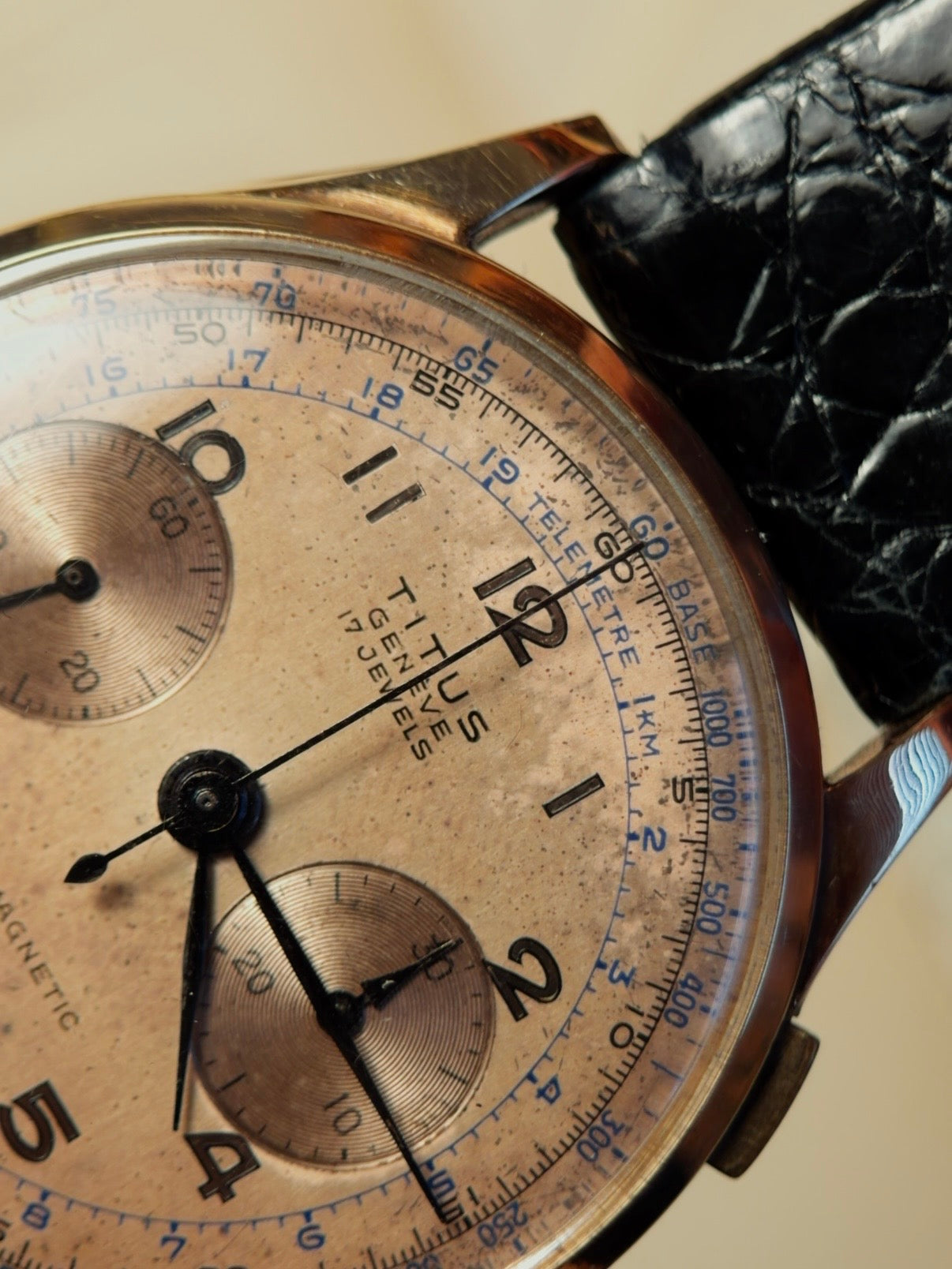 TITUS 18k Rose Gold Chronograph