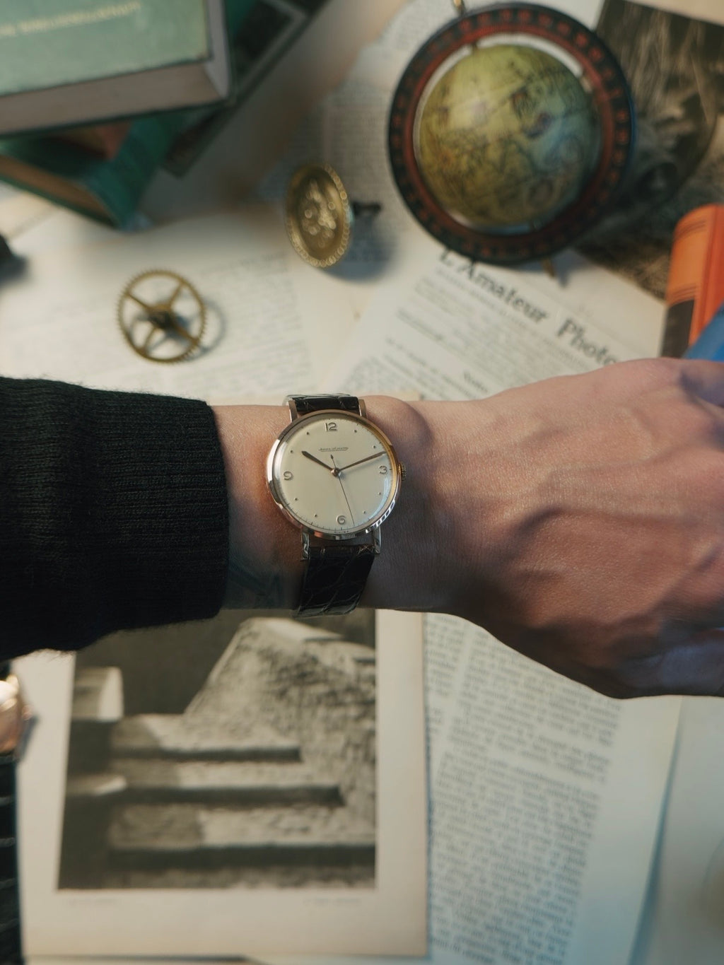 Jaeger-LeCoultre 18k Rose Gold WIDE ROUND 1940-50s