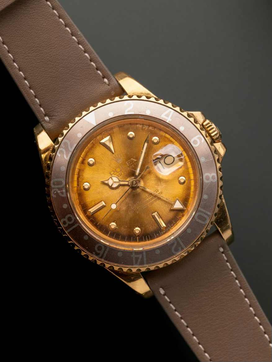 ROLEX 16758 18K Gold Tropical GMT-Master 1984s