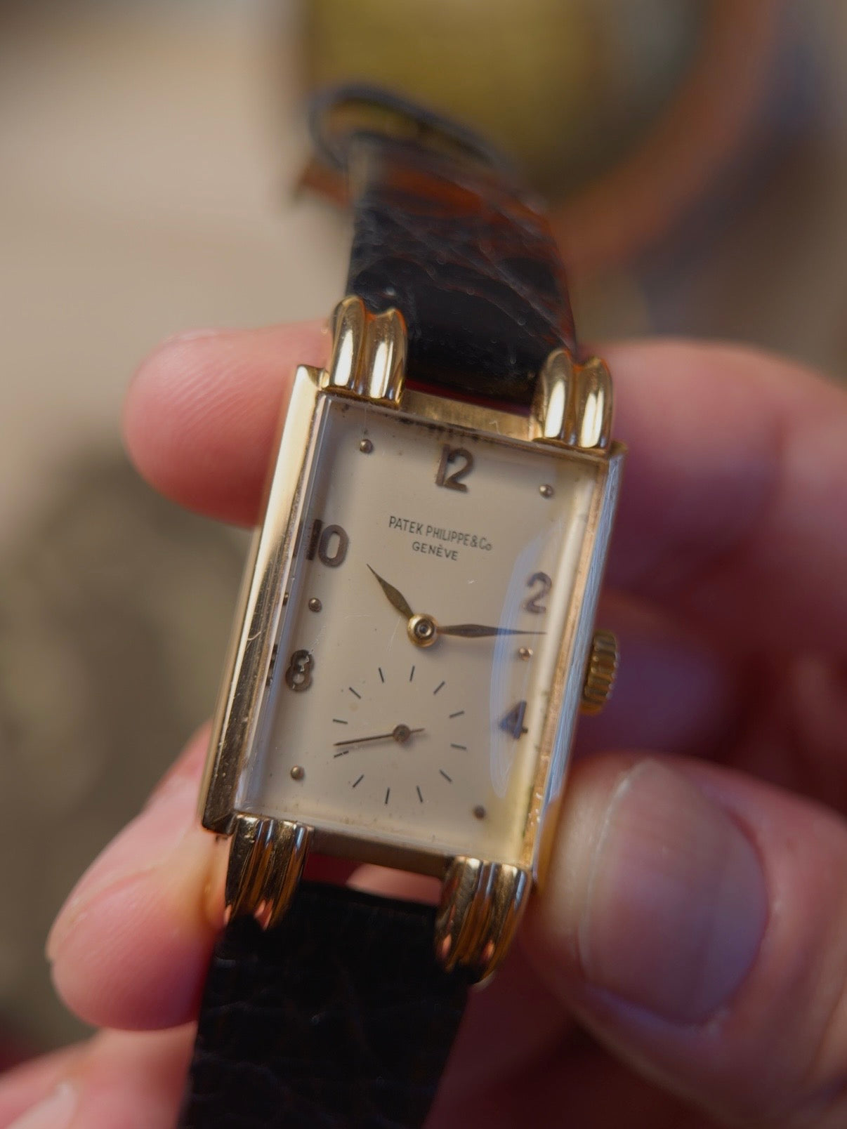PATEK PHILIPPE 18k Rectangular 1942s