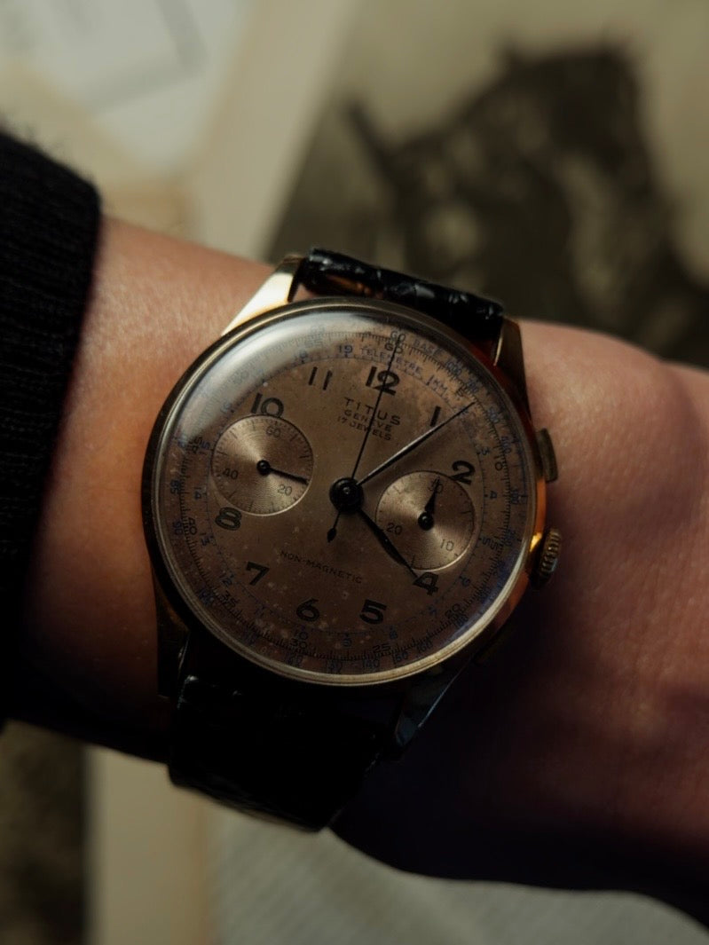 TITUS 18k Rose Gold Chronograph