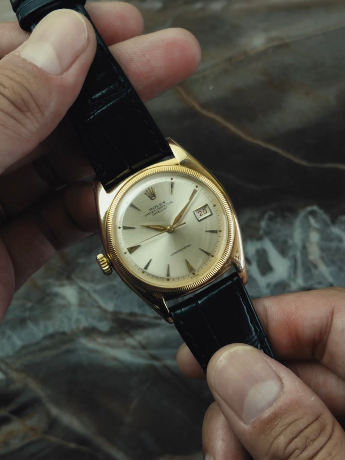 ROLEX Datejust 6105 Lefty 18k 1952s