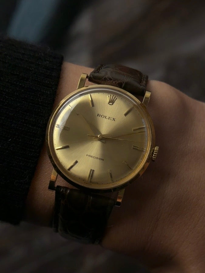 ROLEX 9659 Precision 18k Yellow Gold 1965s