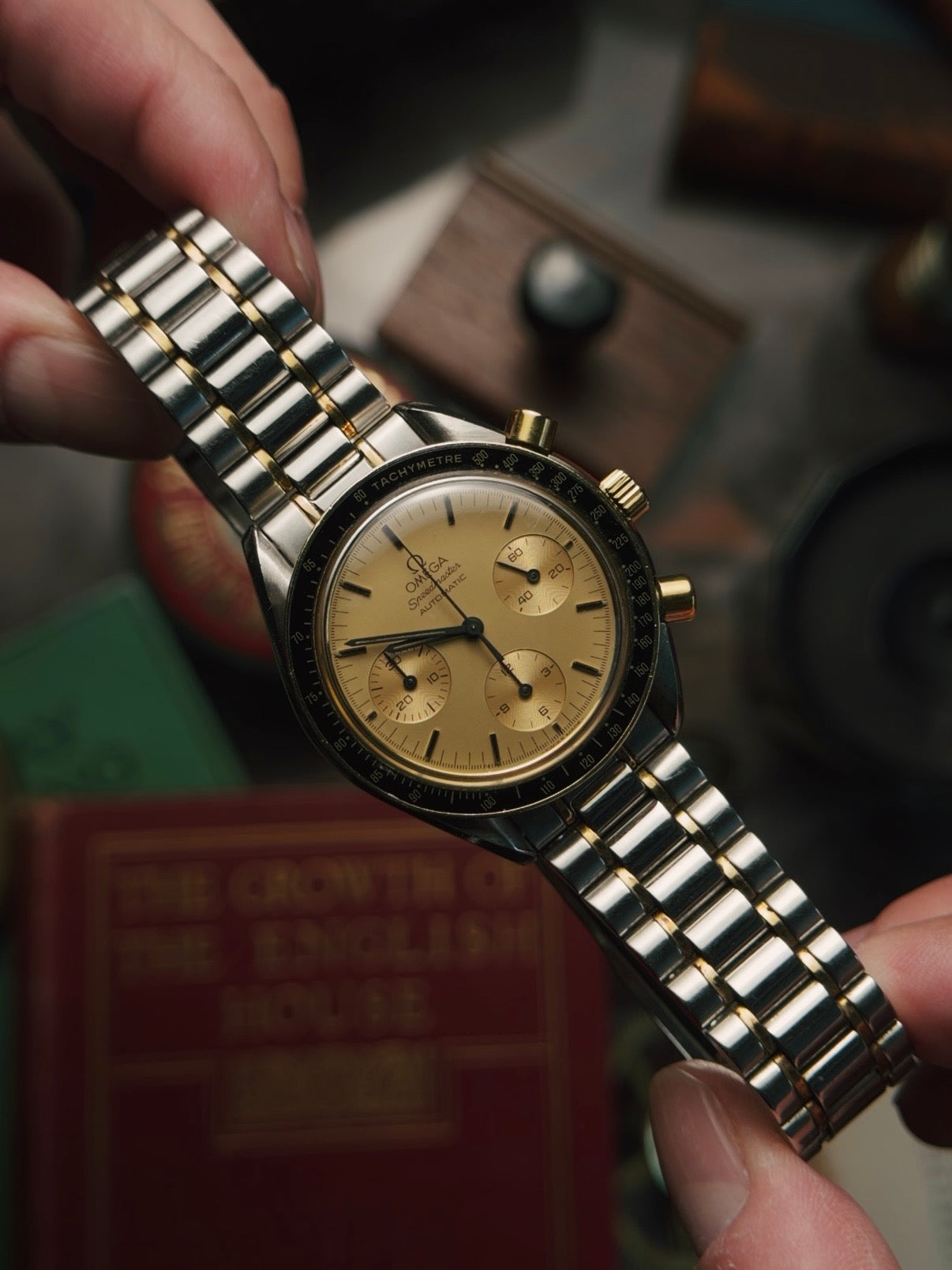 OMEGA Speedmaster 18k Yellow Gold Two Tone 1990s
