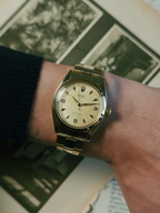 ROLEX 6422 Special Order Guilloché Dial 9K Gold 1959s