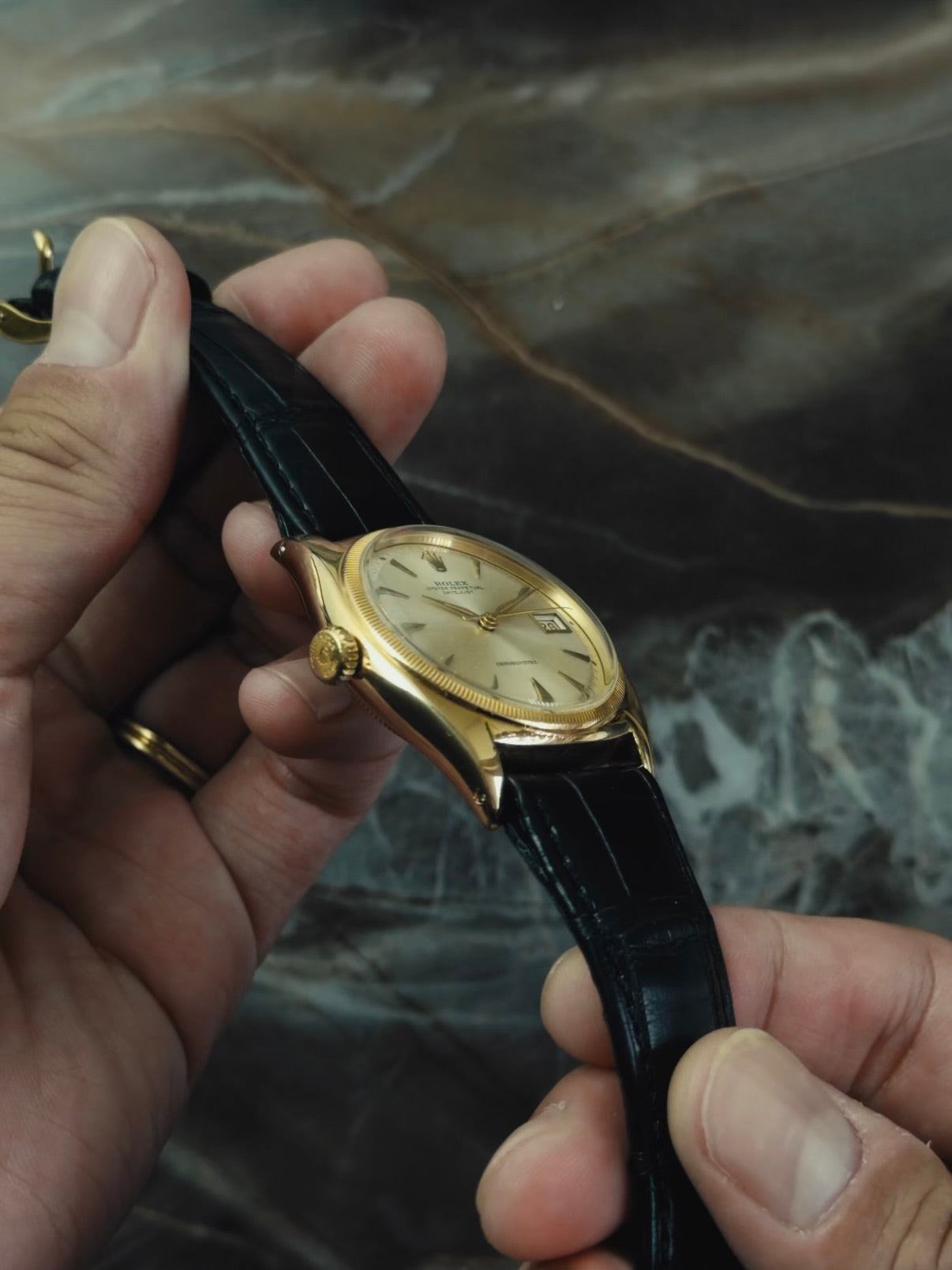 ROLEX Datejust 6105 Lefty 18k 1952s