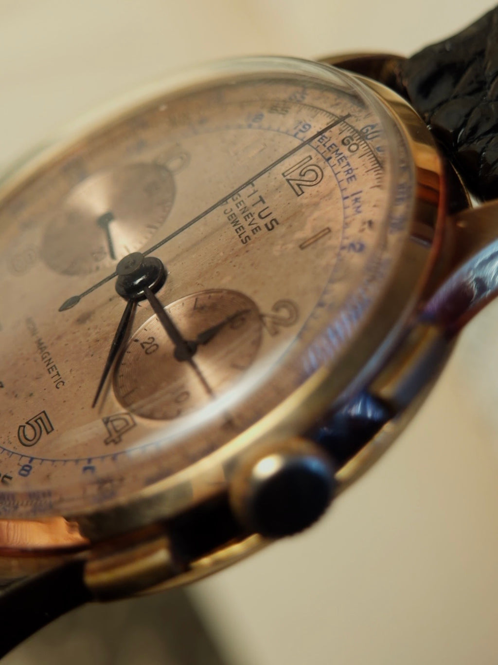 TITUS 18k Rose Gold Chronograph