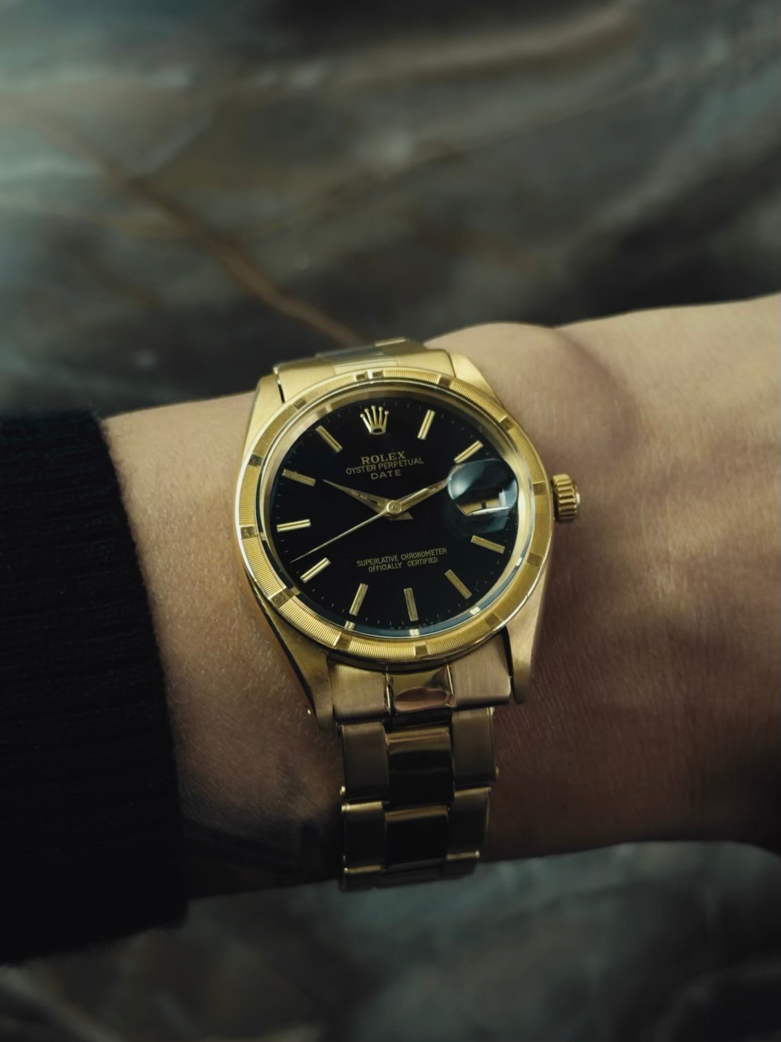 ROLEX Oyster Perpetual Date 1501 18k Yellow Gold 1964s