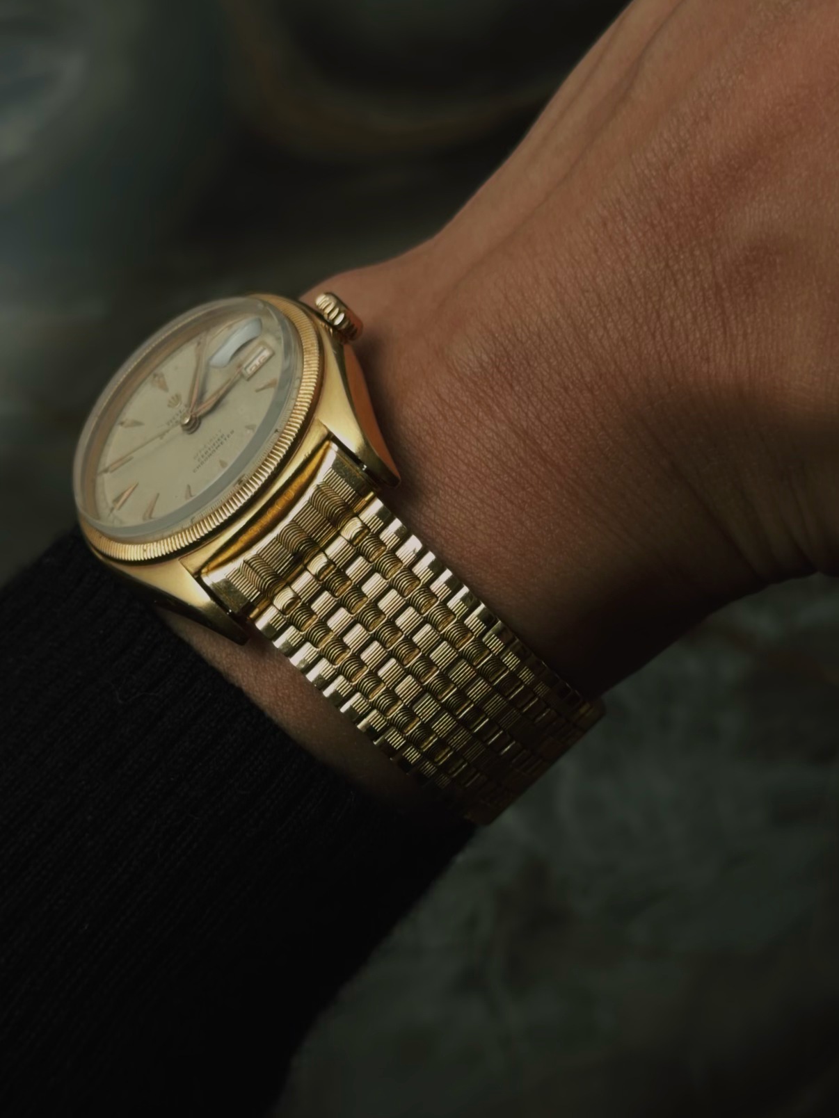 ROLEX 6105 Double Swiss Red Officially French 18K Rose Gold 1961s