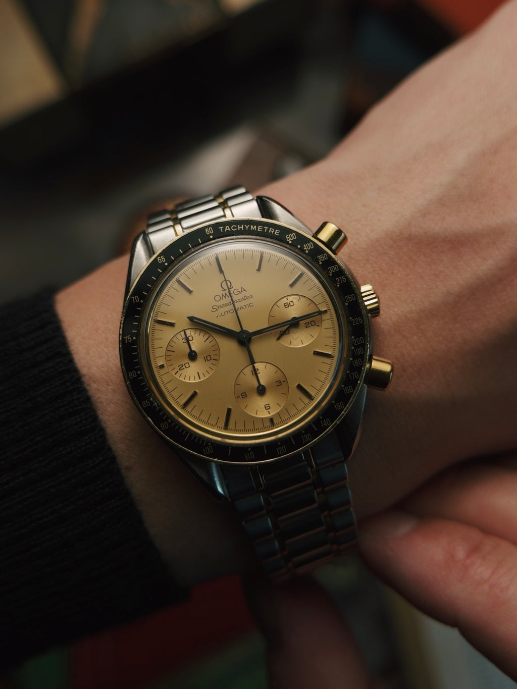OMEGA Speedmaster 18k Yellow Gold Two Tone 1990s