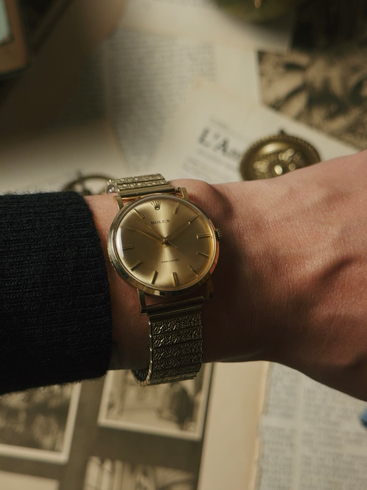 ROLEX 9659 Precision 18k Yellow Gold 1965s