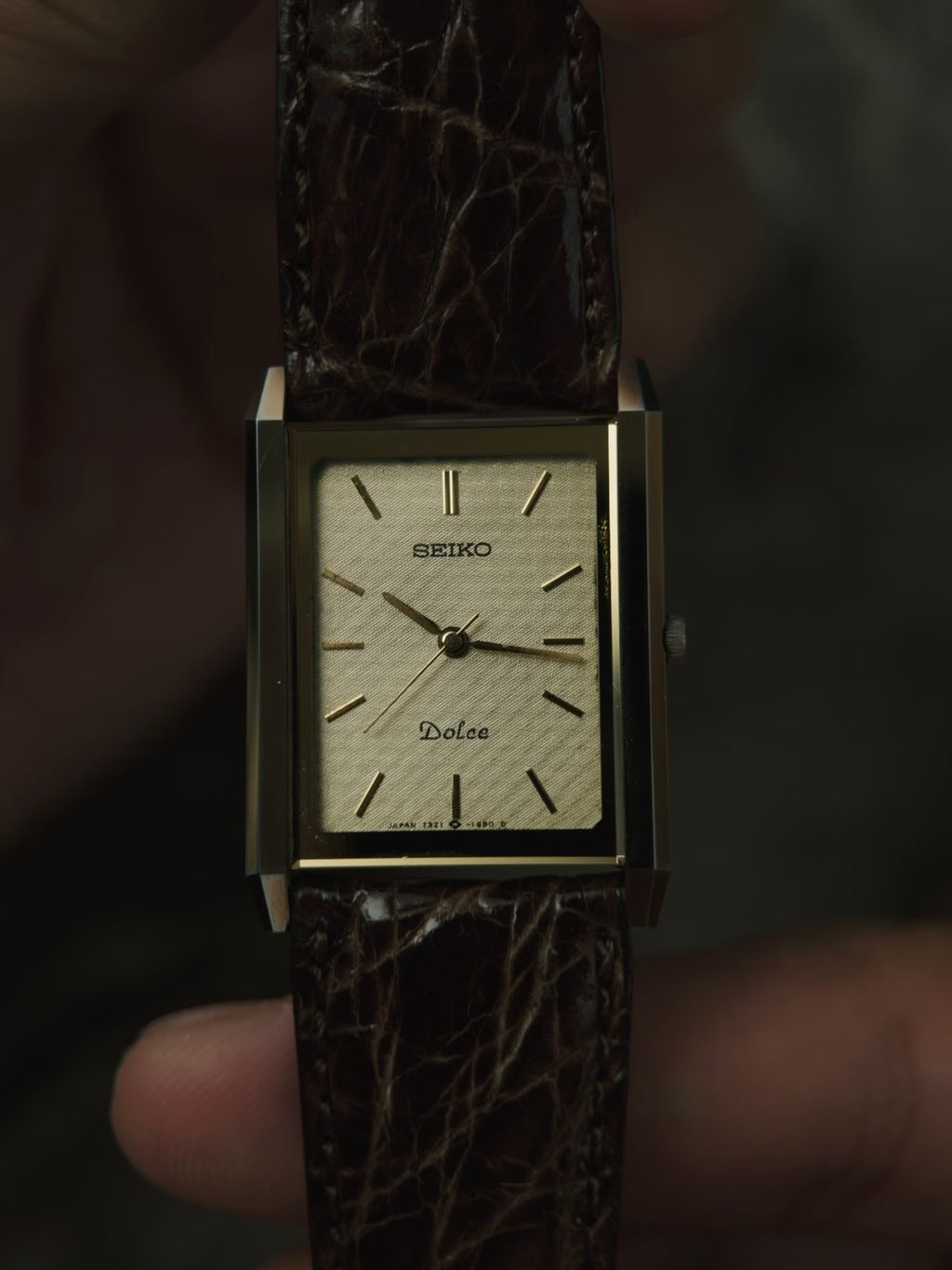 SEIKO Dolce 2-tone GP Tank Quartz 1980s