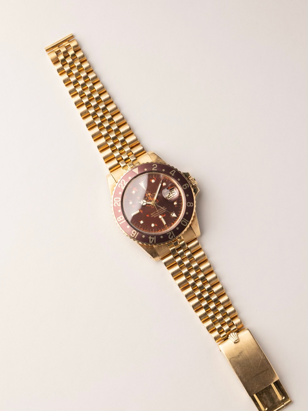 ROLEX 1675/8 18K Yellow Gold Tropical GMT