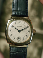 ROLEX  HUNTER TRENCH CUSHION 14K GOLD 1936s