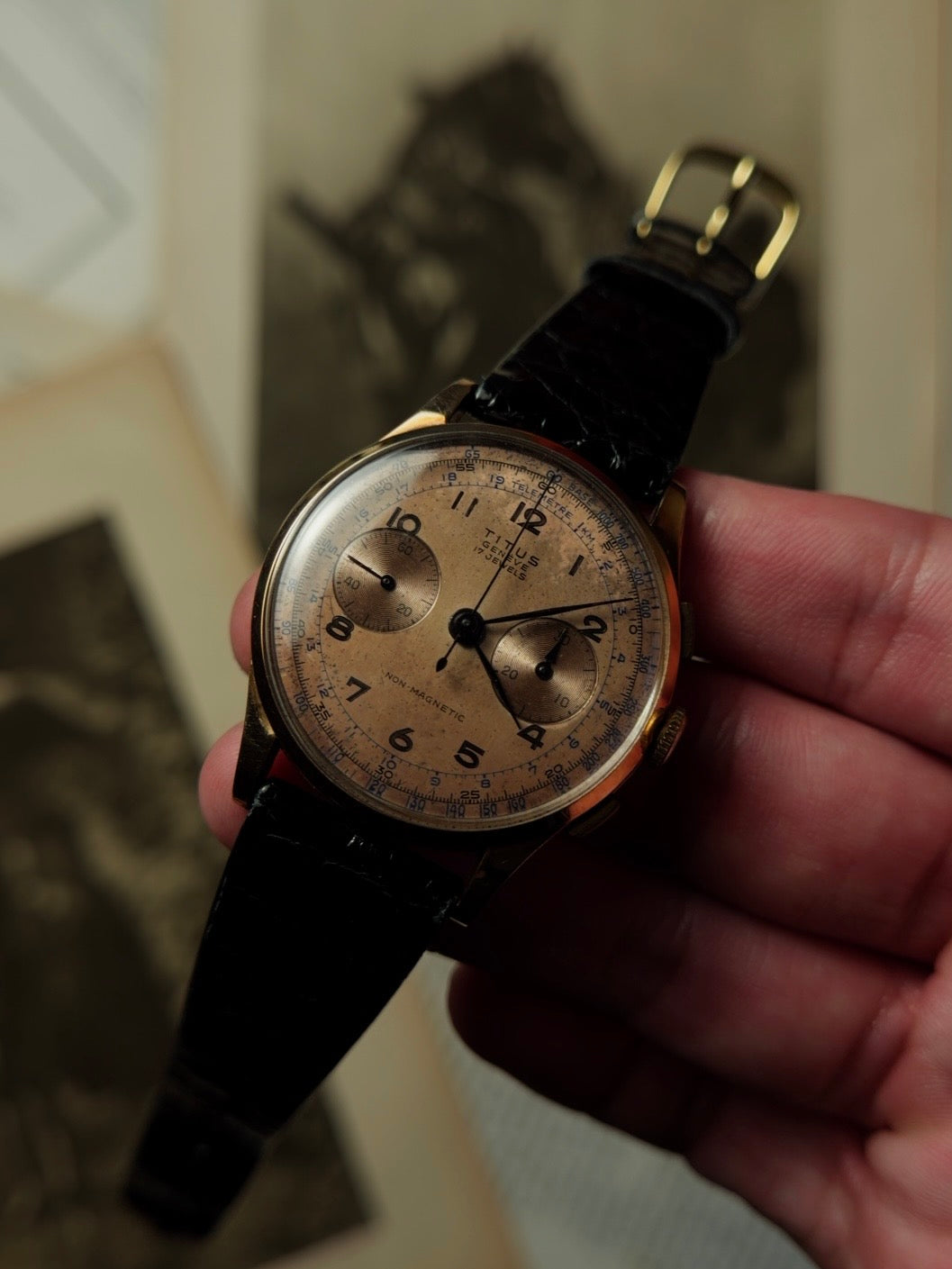 TITUS 18k Rose Gold Chronograph