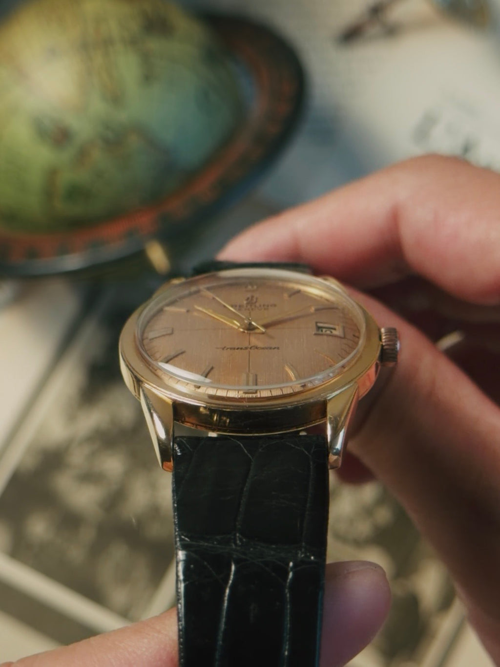 BREITLING 18K Rose Gold TRANSOCEAN 1964s