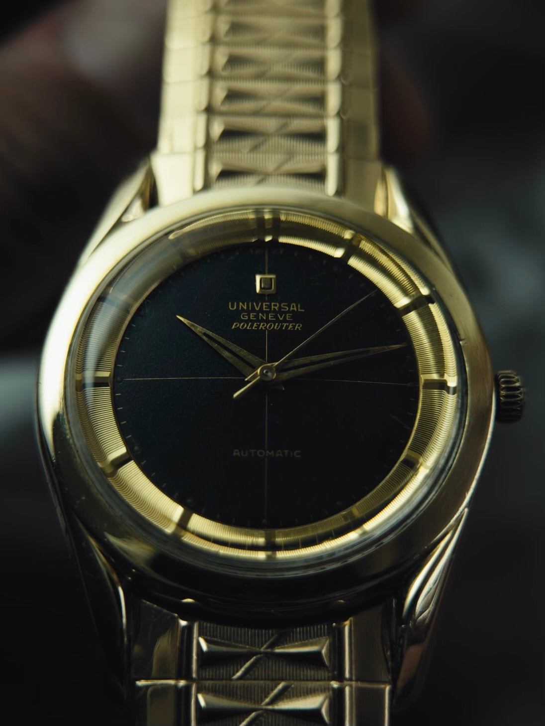 UNIVERSAL GENEVE POLEROUTER 20214 Gold Filled 1950s