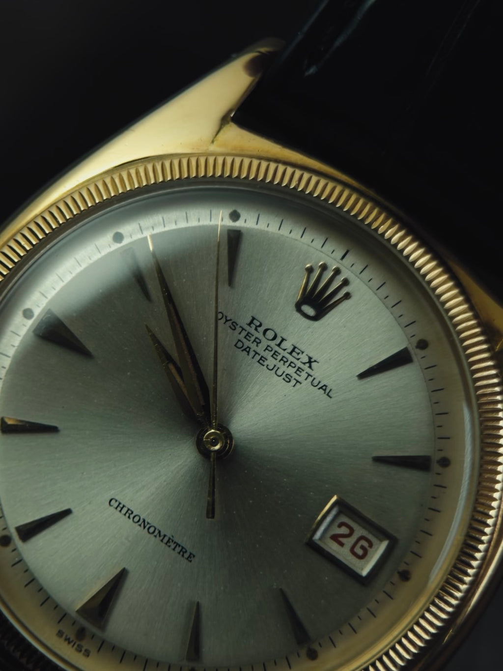 ROLEX Datejust 6105 Lefty 18k 1952s