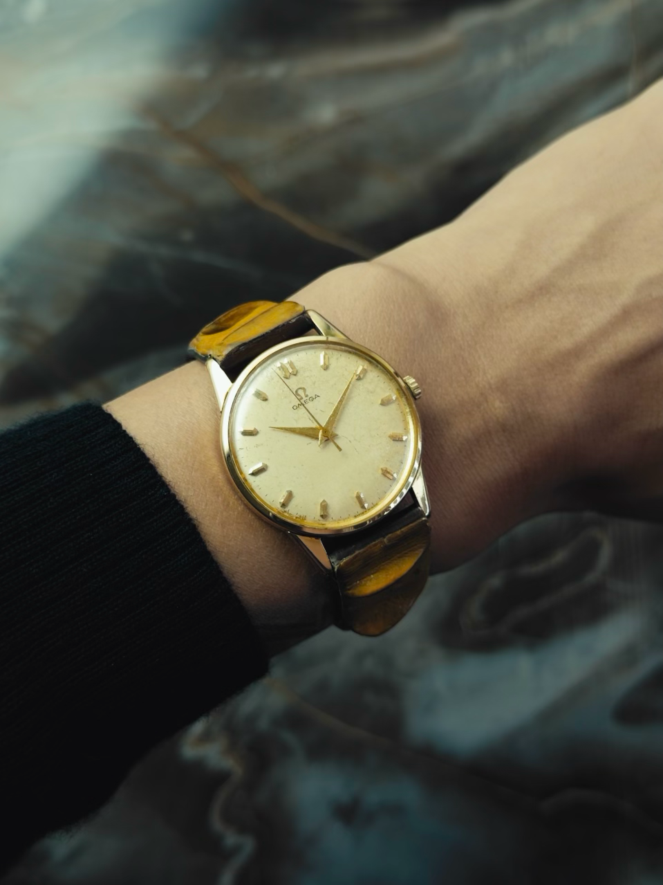 OMEGA Manual Wind GP Vintage Patina Dial 1950s