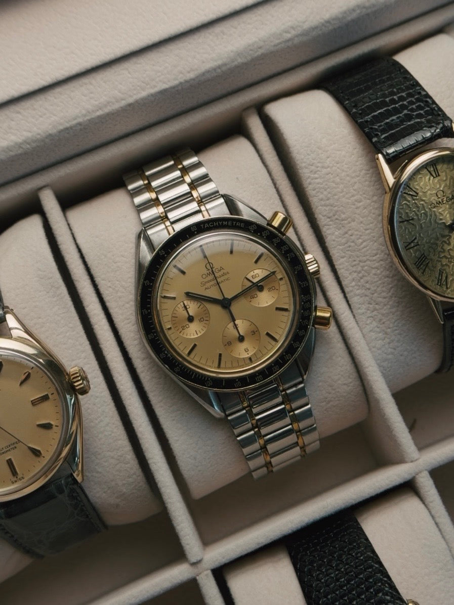 OMEGA Speedmaster 18k Yellow Gold Two Tone 1990s