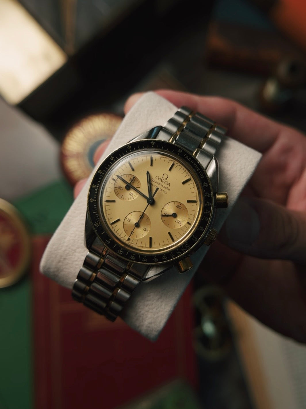 OMEGA Speedmaster 18k Yellow Gold Two Tone 1990s