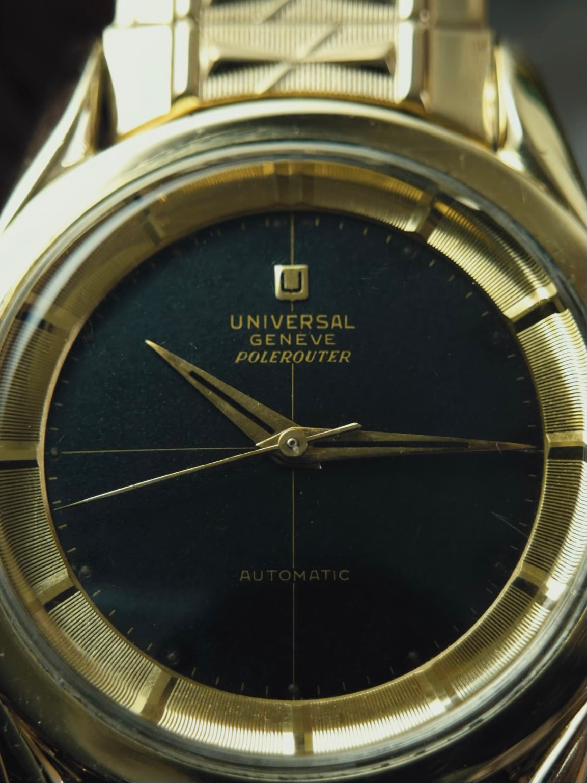 UNIVERSAL GENEVE POLEROUTER 20214 Gold Filled 1950s