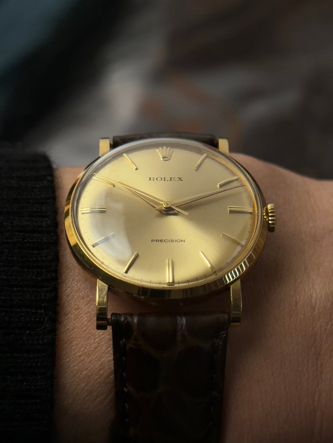ROLEX 9659 Precision 18k Yellow Gold 1965s