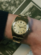 ROLEX 6422 Special Order Guilloché Dial 9K Gold 1959s