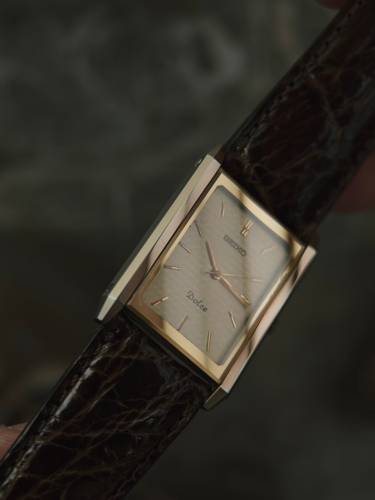 SEIKO Dolce 2-tone GP Tank Quartz 1980s