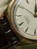 ROLEX 6105 Double Swiss Red Officially French 18K Rose Gold 1961s