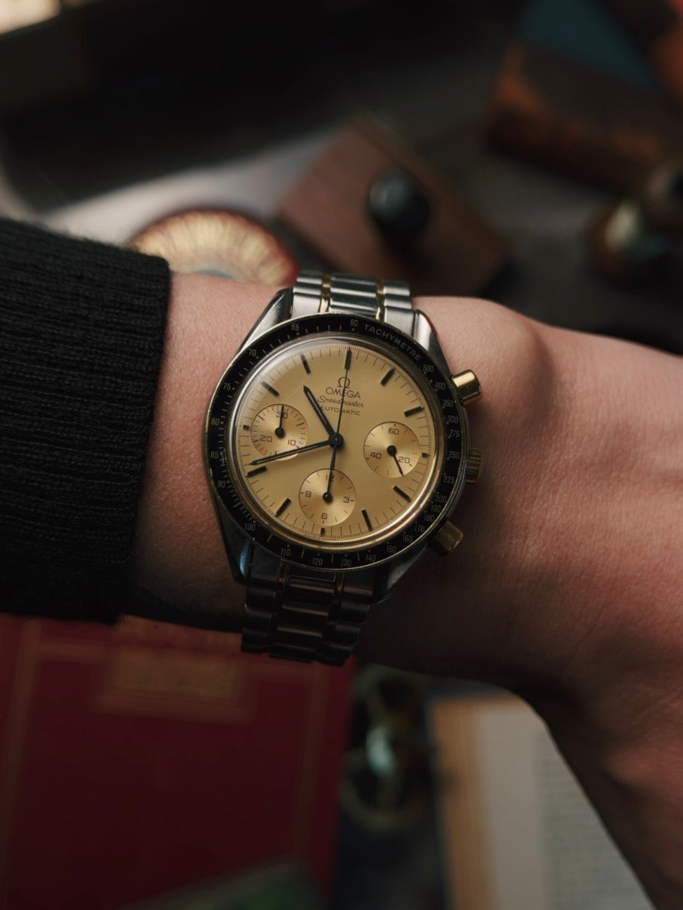 OMEGA Speedmaster 18k Yellow Gold Two Tone 1990s