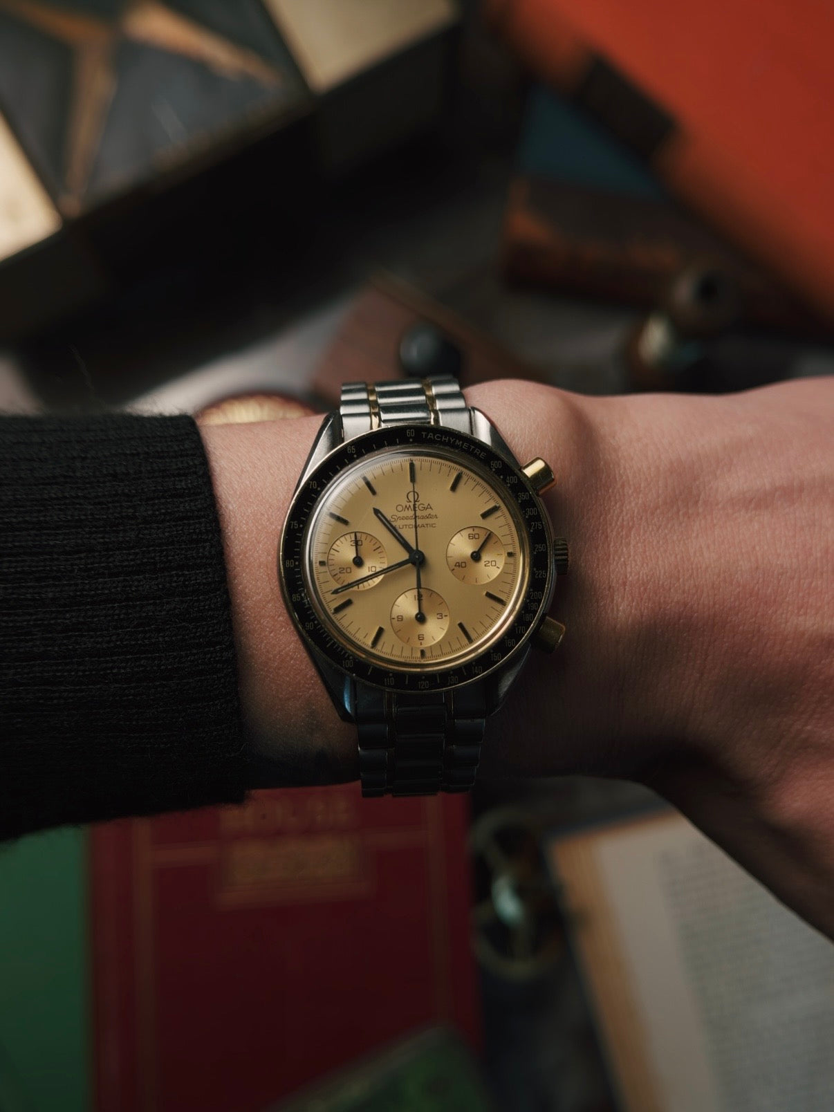 OMEGA Speedmaster 18k Yellow Gold Two Tone 1990s