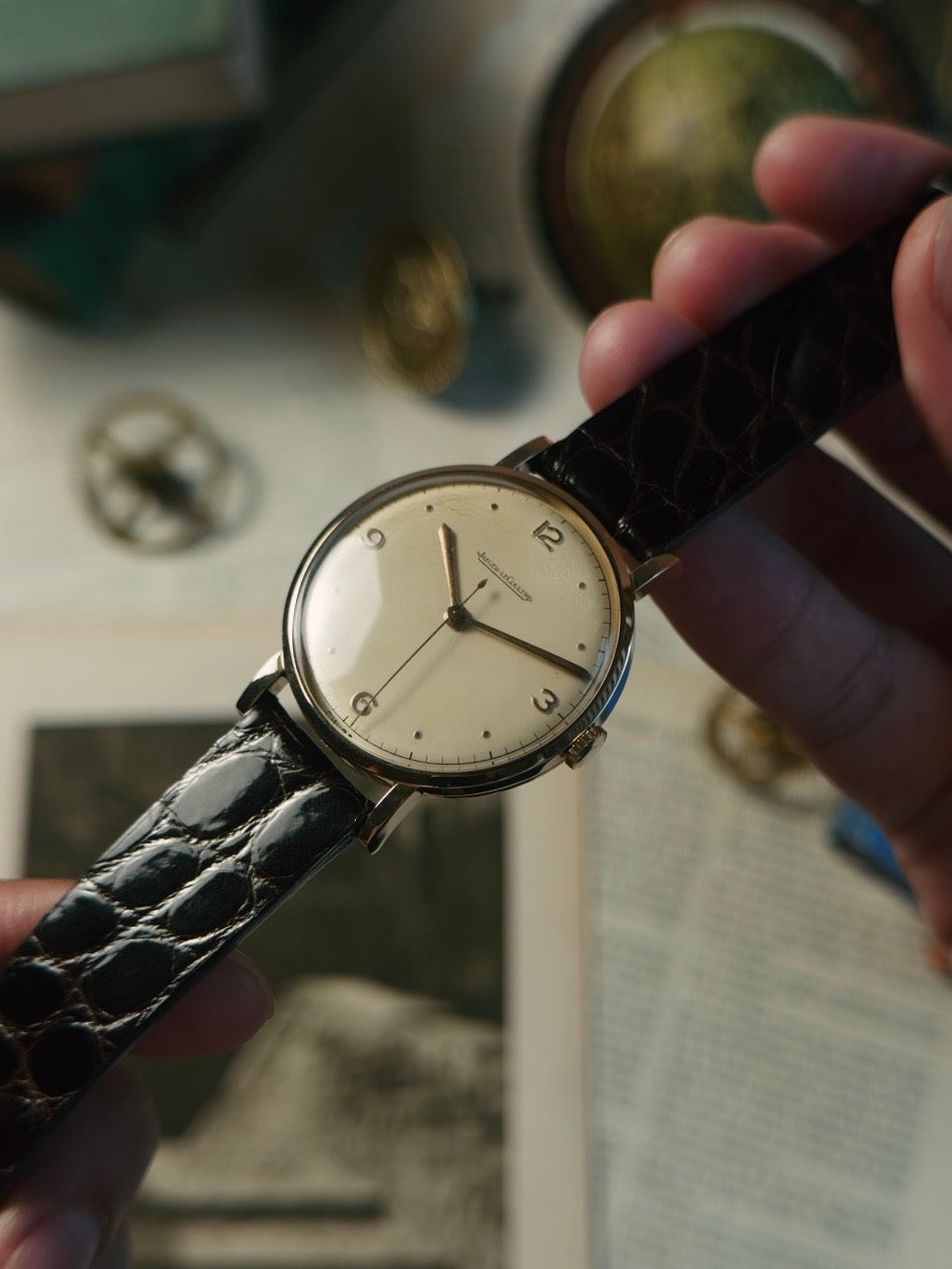 Jaeger-LeCoultre 18k Rose Gold WIDE ROUND 1940-50s