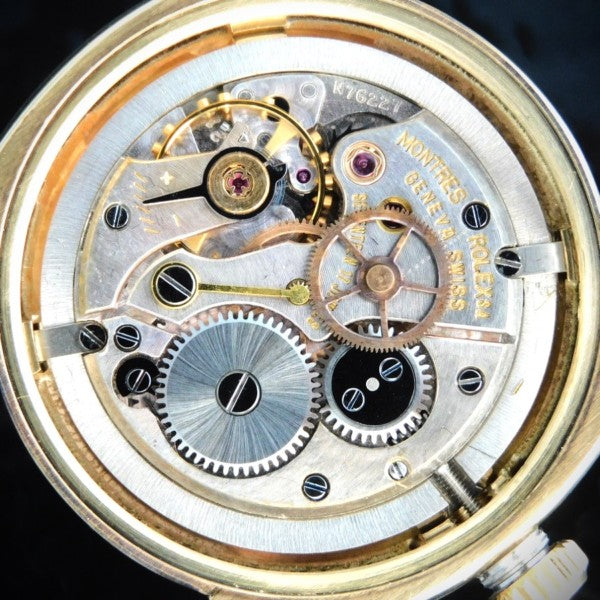 ROLEX 6422 Special Order Guilloché Dial 9K Gold 1959s