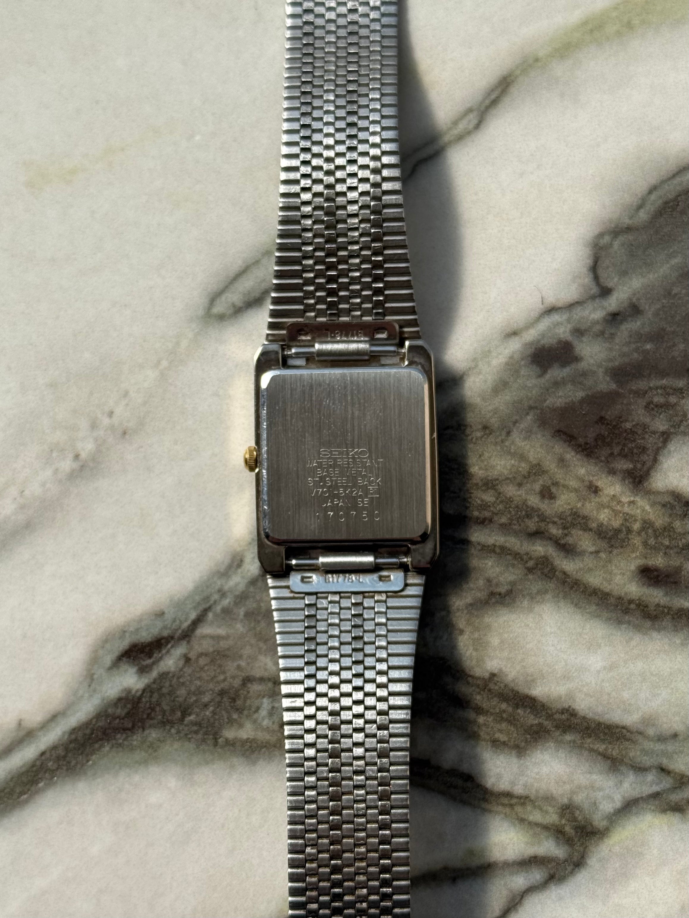 SEIKO GALAXY Black Dial Rectangular 1991s