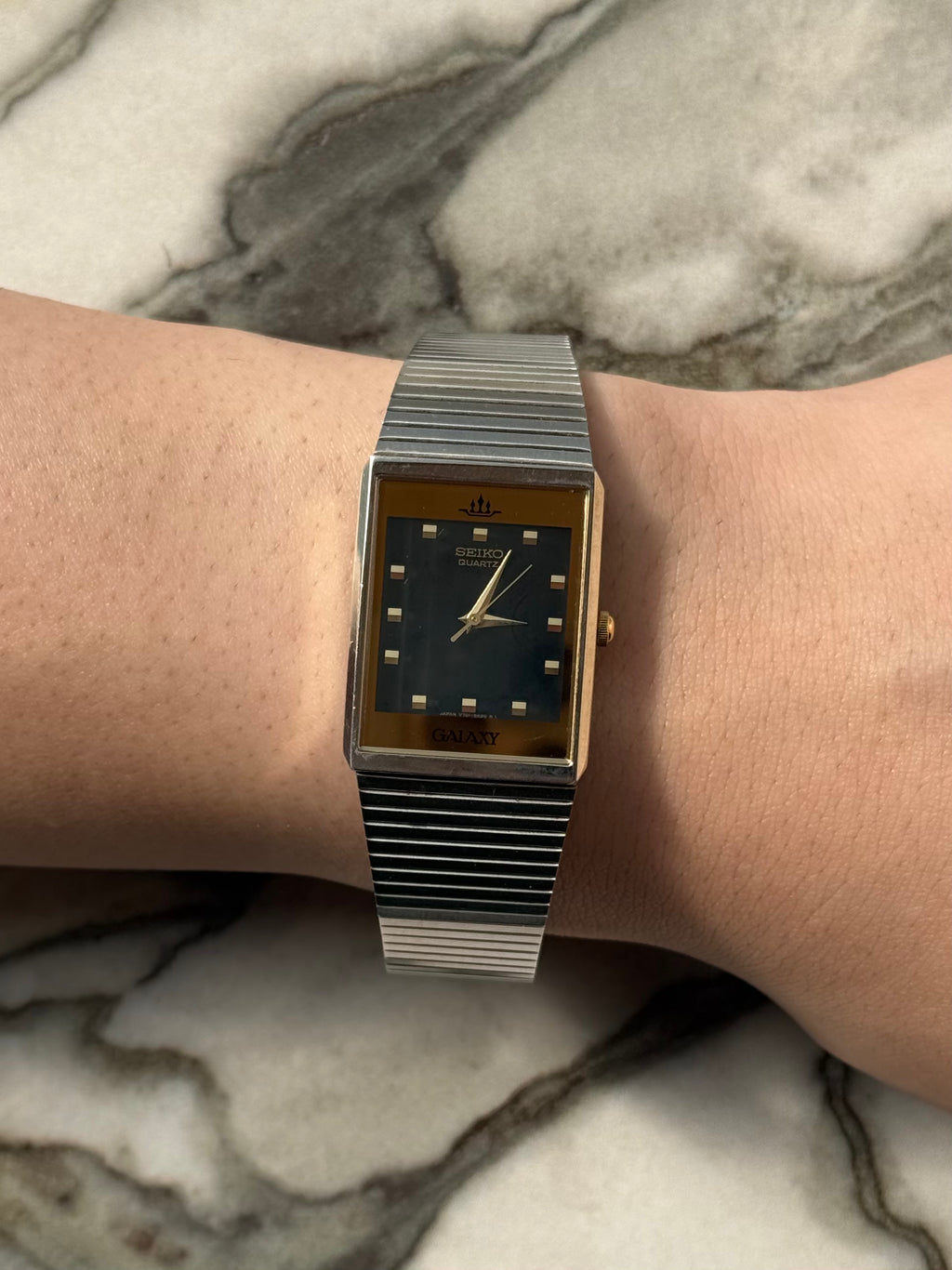 SEIKO GALAXY Black Dial Rectangular 1991s