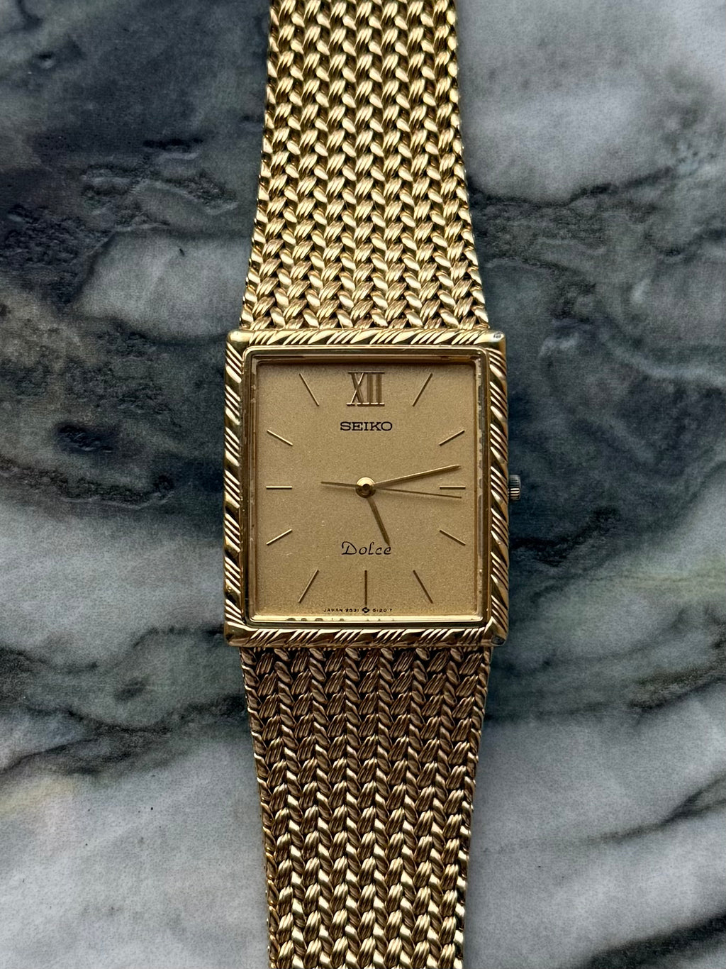 SEIKO Dolce Gold Square Quartz 1986s