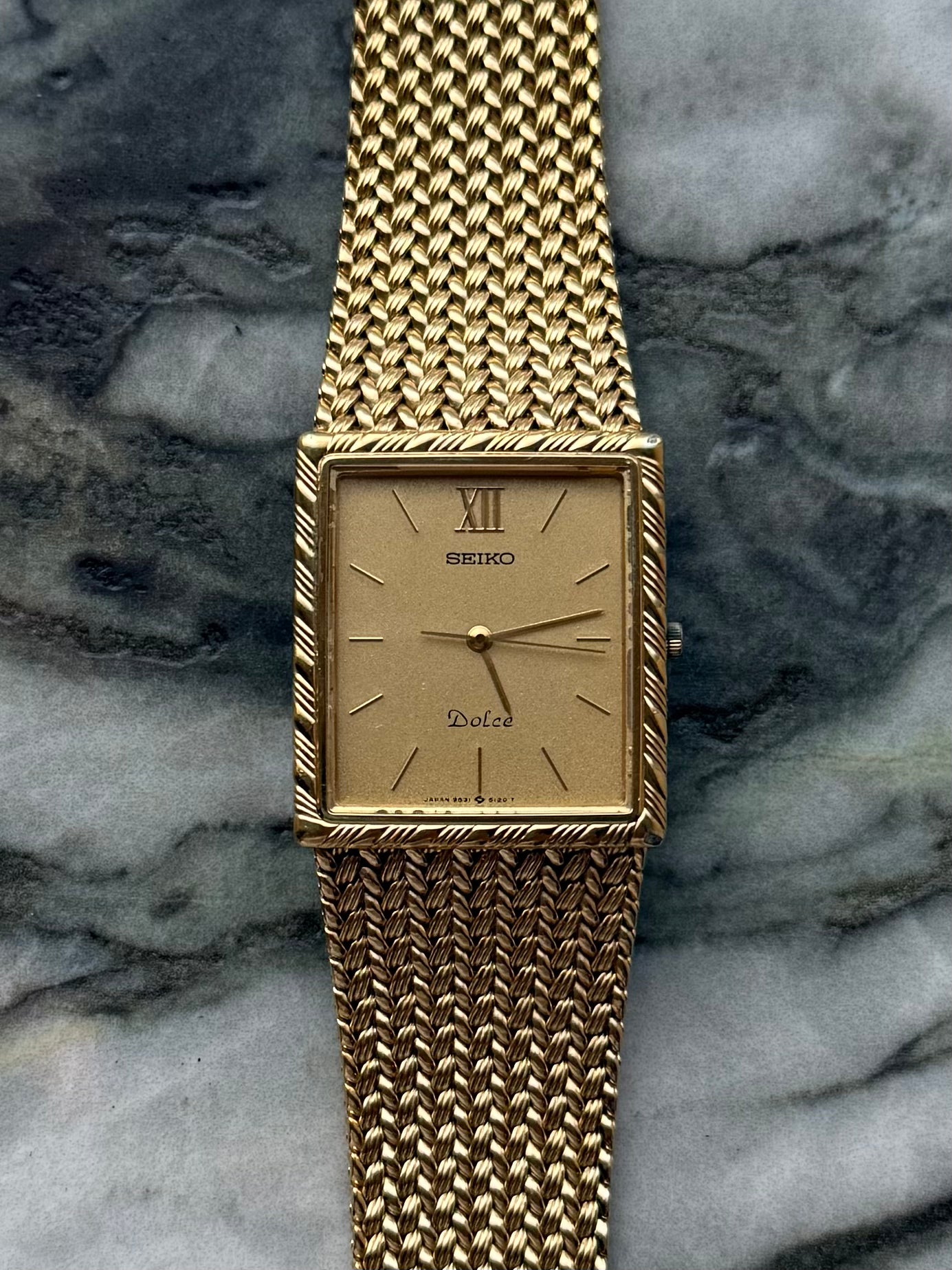 SEIKO Dolce Gold Square Quartz 1986s