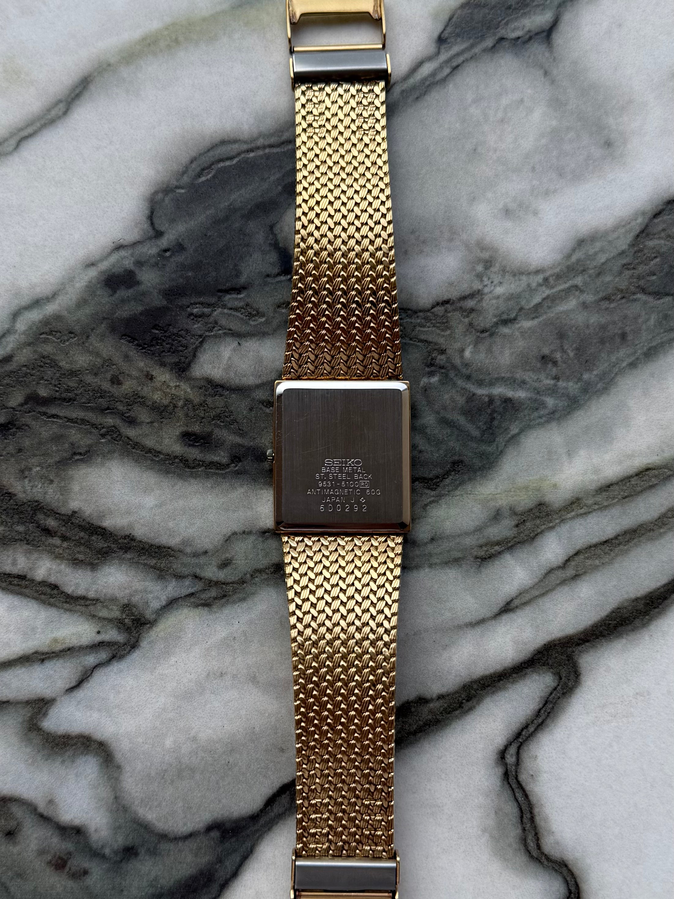 SEIKO Dolce Gold Square Quartz 1986s
