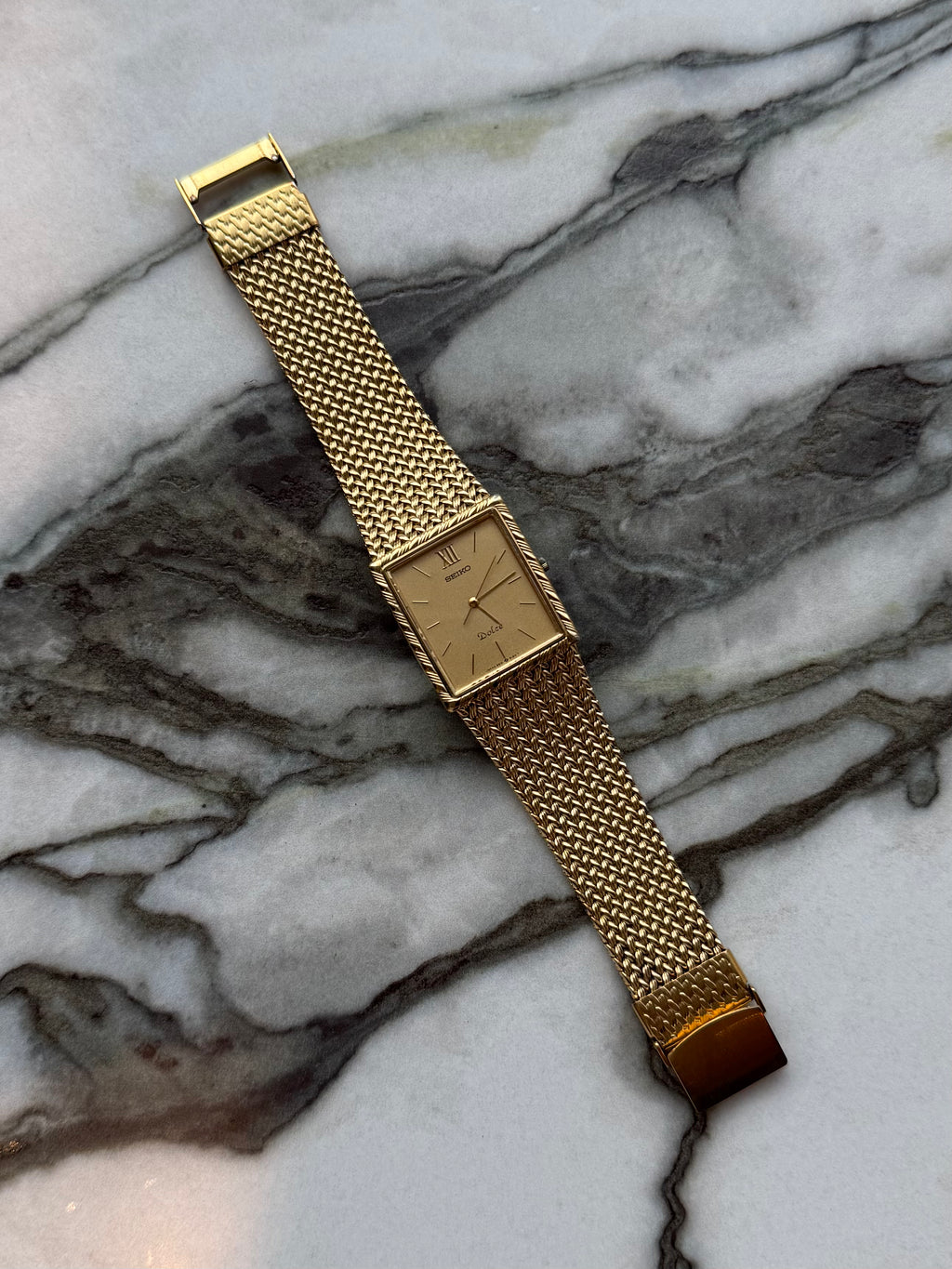 SEIKO Dolce Gold Square Quartz 1986s