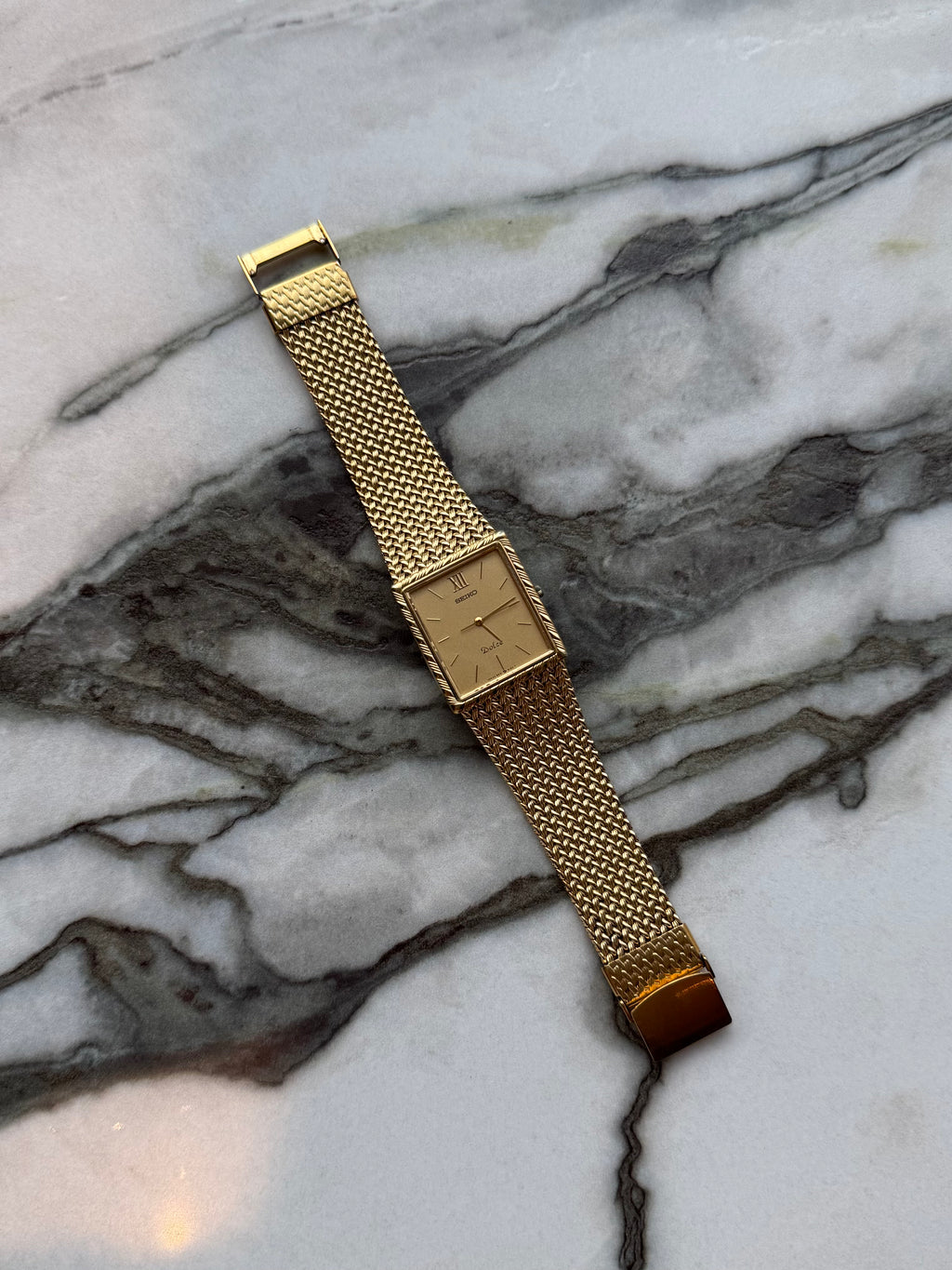 SEIKO Dolce Gold Square Quartz 1986s