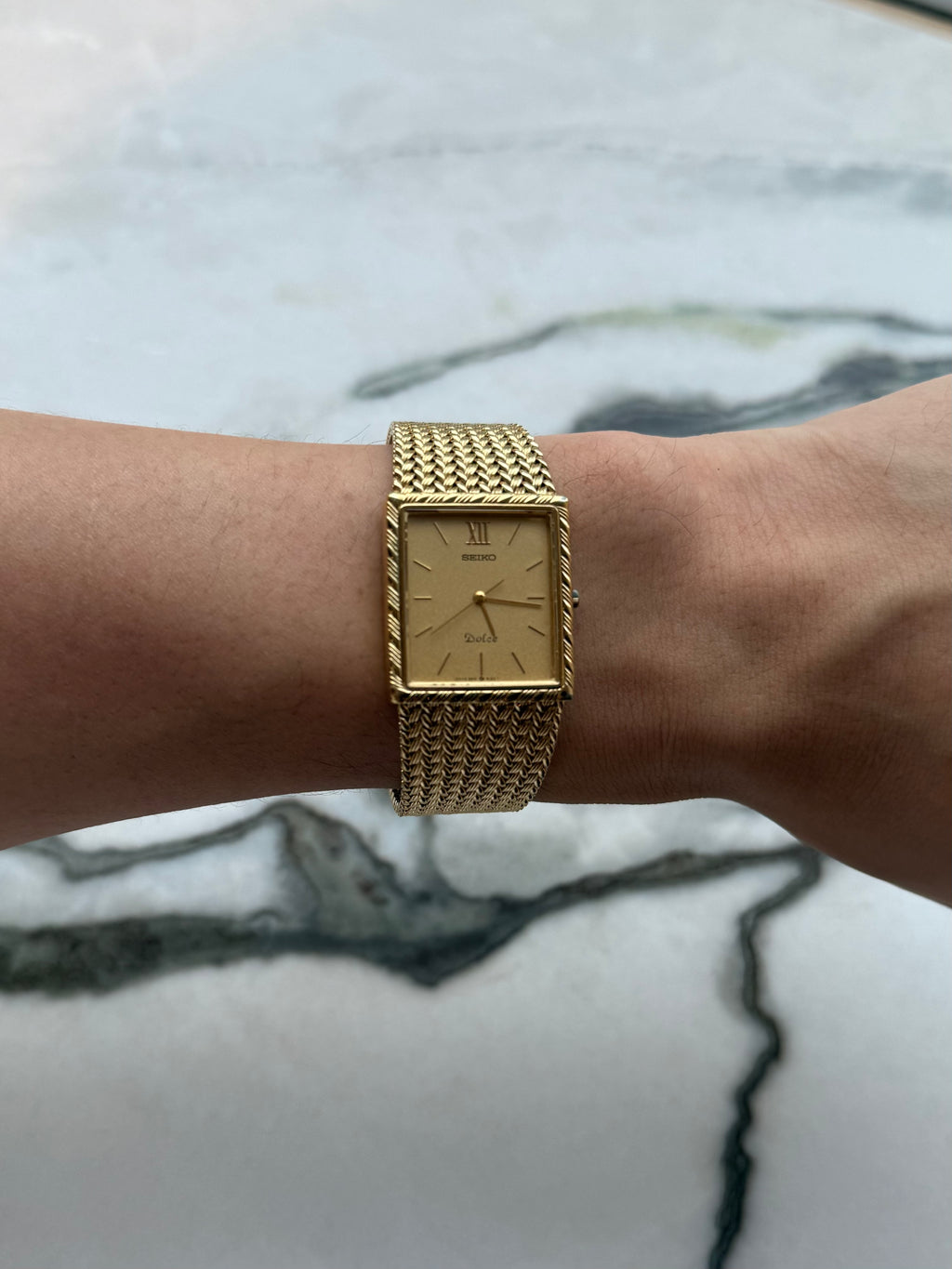 SEIKO Dolce Gold Square Quartz 1986s