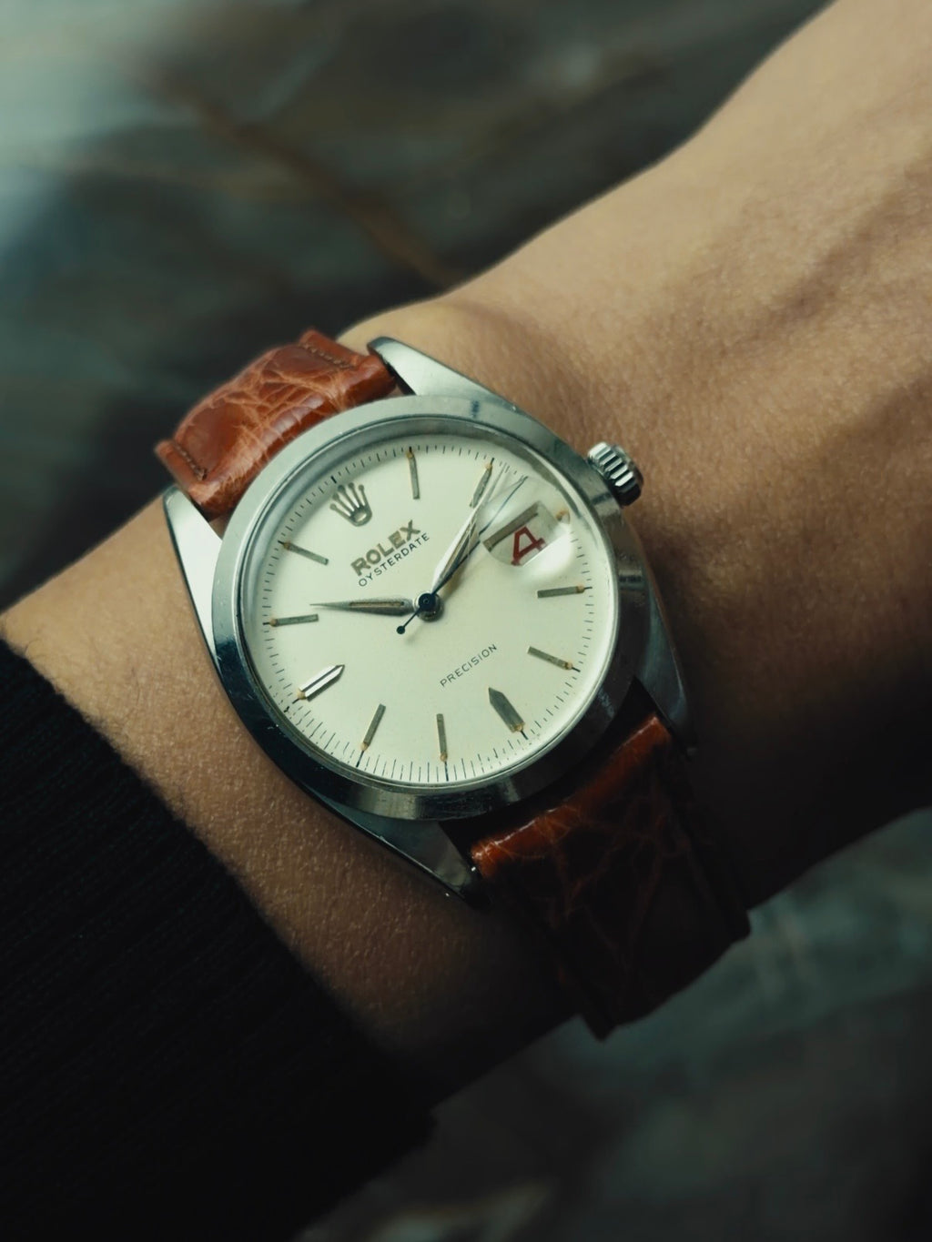 ROLEX Oysterdate Precision Blue Steel 1950s